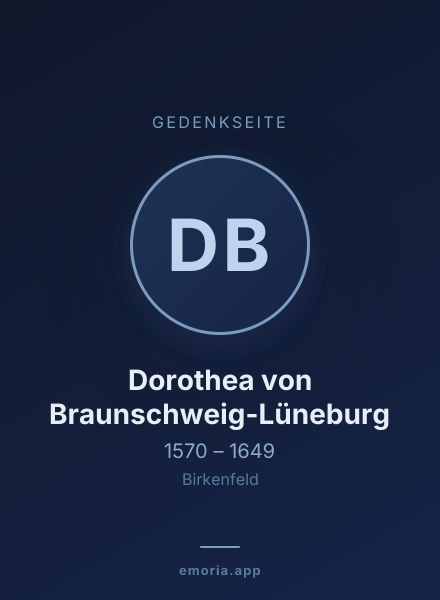 Gedenkportrait von Dorothea von Braunschweig-Lüneburg