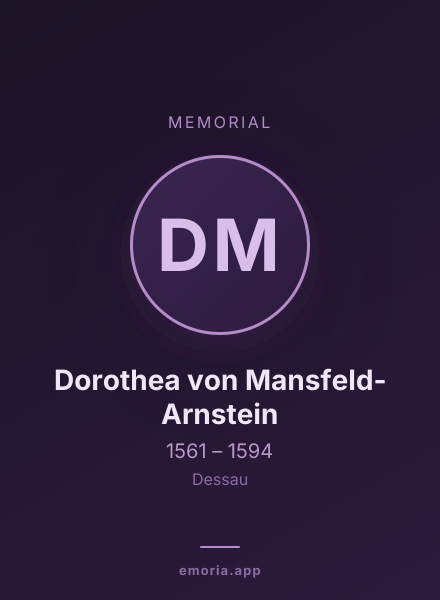 Memorial portrait of Dorothea von Mansfeld-Arnstein