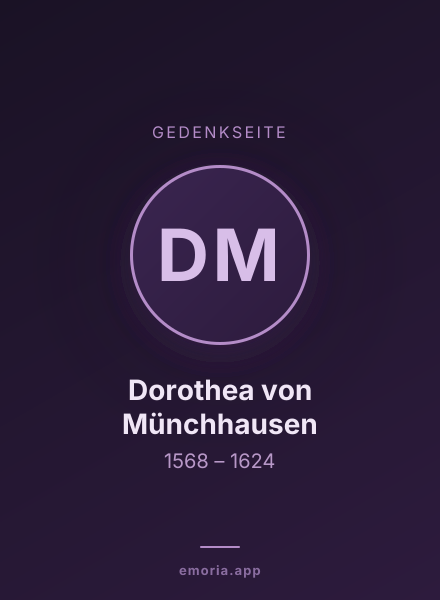 Gedenkportrait von Dorothea von Münchhausen