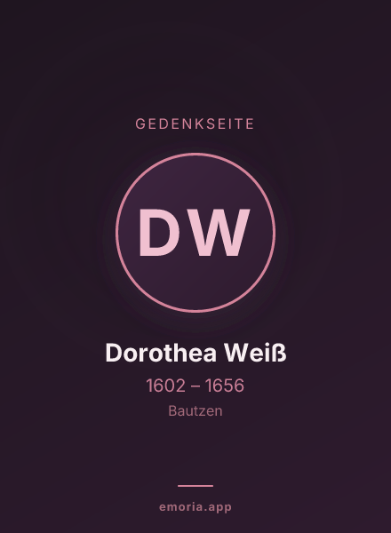 Gedenkportrait von Dorothea Weiß