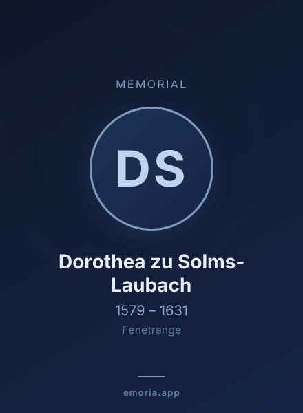Memorial portrait of Dorothea zu Solms-Laubach