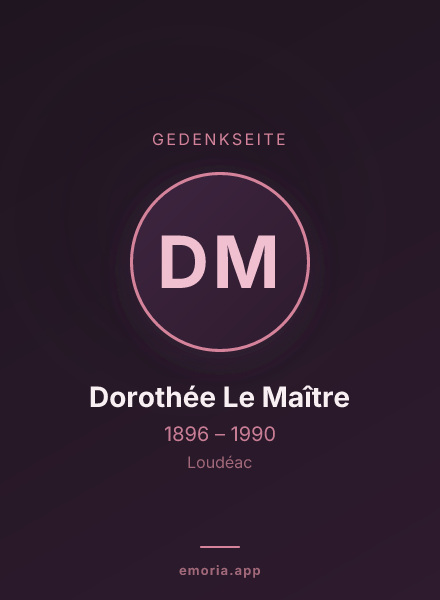 Gedenkportrait von Dorothée Le Maître
