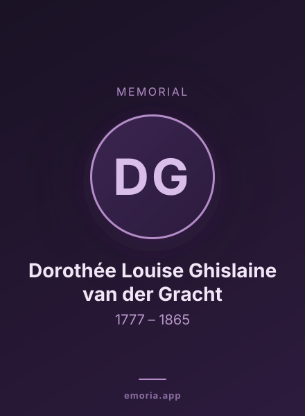 Memorial portrait of Dorothée Louise Ghislaine van der Gracht