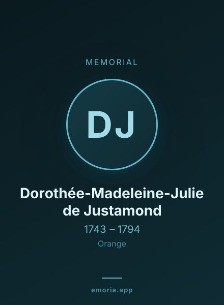 Memorial portrait of Dorothée-Madeleine-Julie de Justamond