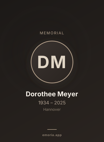 Memorial portrait of Dorothee Meyer