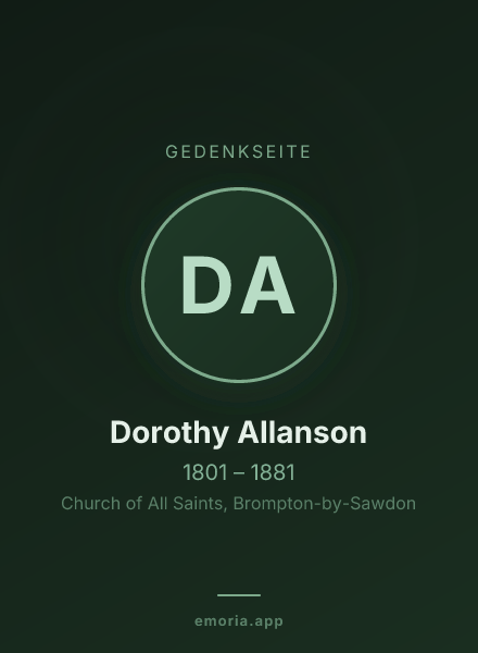 Gedenkportrait von Dorothy Allanson