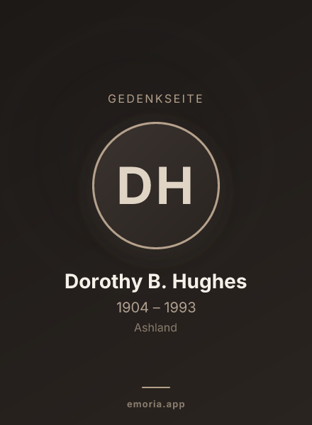 Gedenkportrait von Dorothy B. Hughes