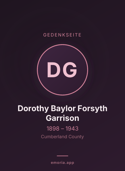 Gedenkportrait von Dorothy Baylor Forsyth Garrison
