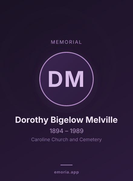 Memorial portrait of Dorothy Bigelow Melville