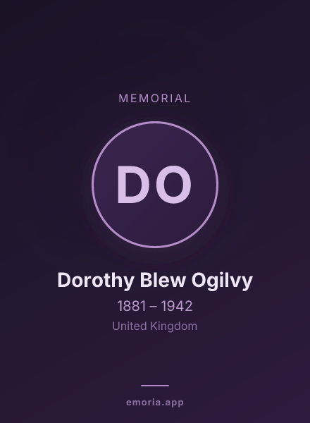 Memorial portrait of Dorothy Blew Ogilvy