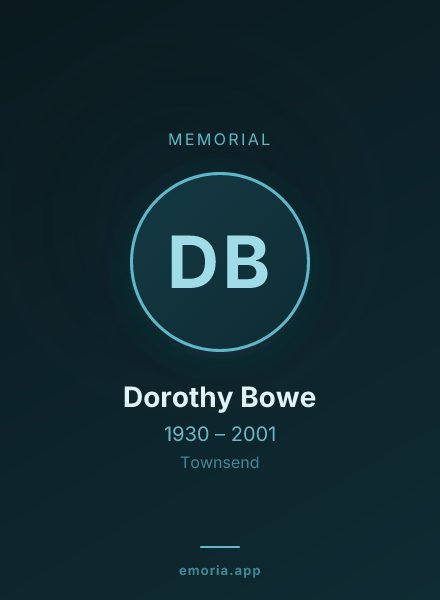 Memorial portrait of Dorothy Bowe