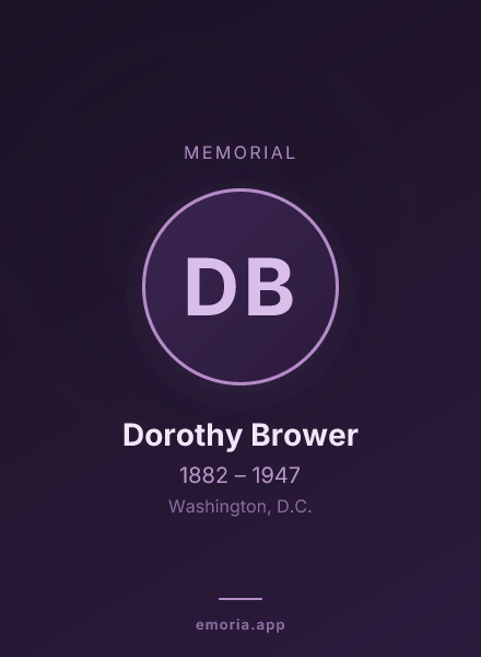 Memorial portrait of Dorothy Brower