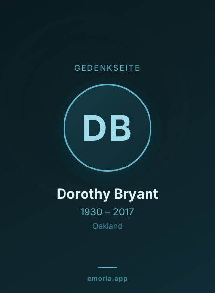 Gedenkportrait von Dorothy Bryant
