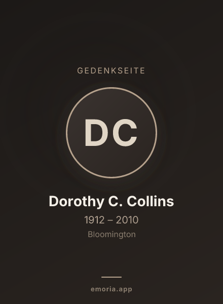 Gedenkportrait von Dorothy C. Collins
