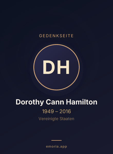 Gedenkportrait von Dorothy Cann Hamilton