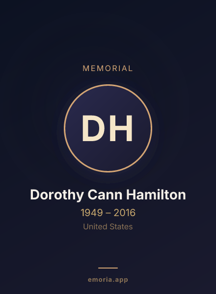Memorial portrait of Dorothy Cann Hamilton