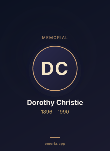 Memorial portrait of Dorothy Christie
