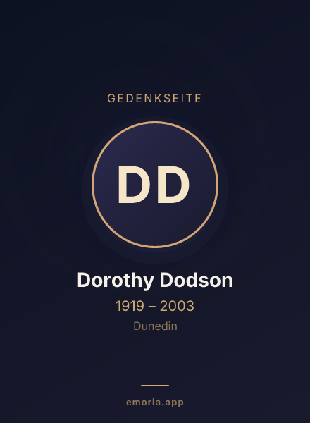 Gedenkportrait von Dorothy Dodson