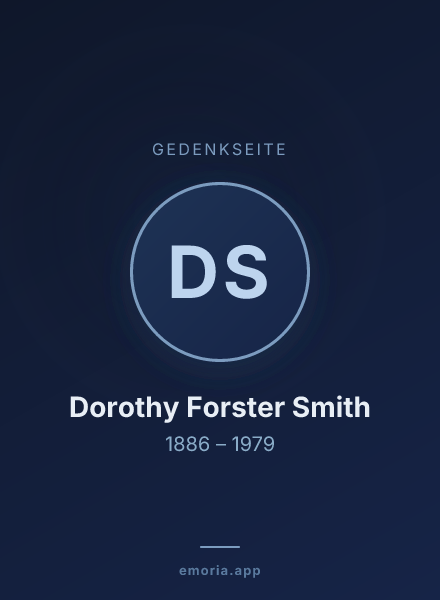 Gedenkportrait von Dorothy Forster Smith