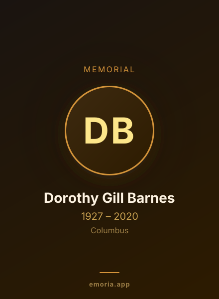 Memorial portrait of Dorothy Gill Barnes
