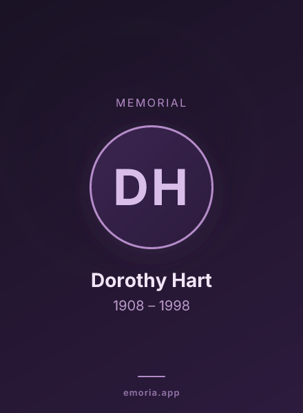 Memorial portrait of Dorothy Hart
