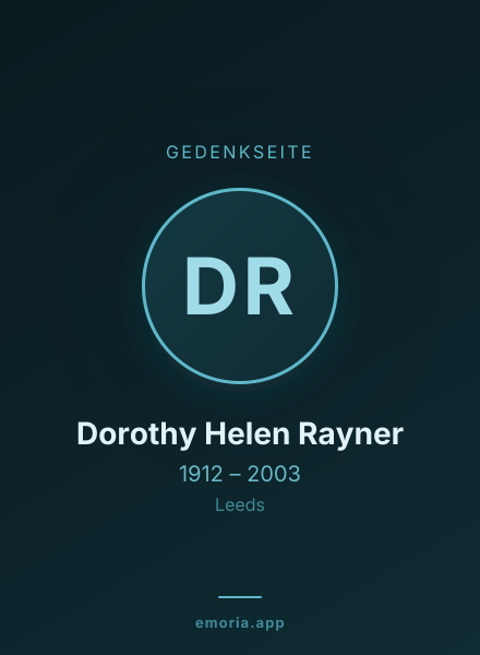Gedenkportrait von Dorothy Helen Rayner