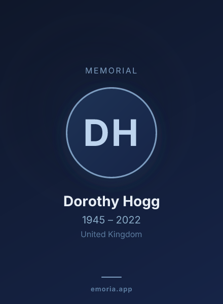 Memorial portrait of Dorothy Hogg