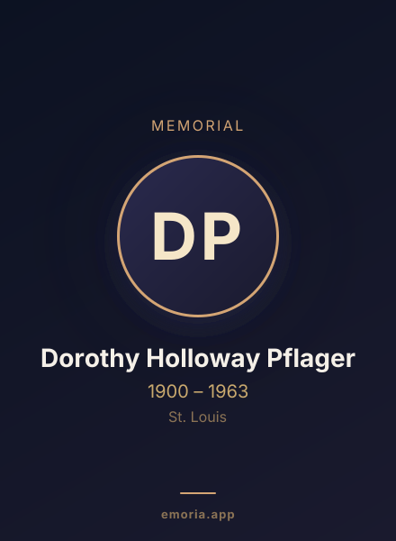 Memorial portrait of Dorothy Holloway Pflager