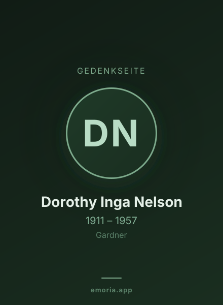 Gedenkportrait von Dorothy Inga Nelson
