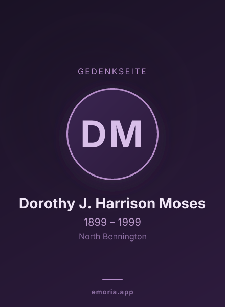 Gedenkportrait von Dorothy J. Harrison Moses