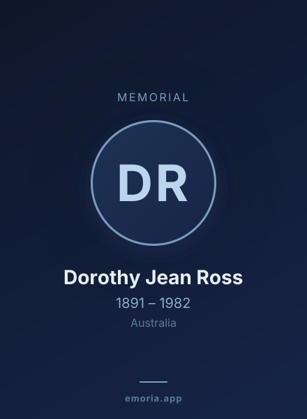 Memorial portrait of Dorothy Jean Ross