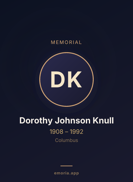 Memorial portrait of Dorothy Johnson Knull