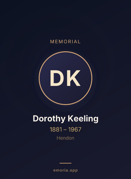 Memorial portrait of Dorothy Keeling