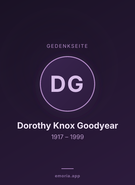 Gedenkportrait von Dorothy Knox Goodyear