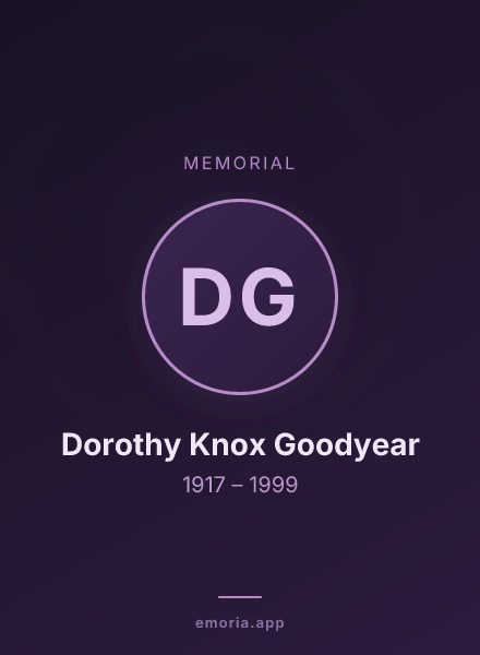 Memorial portrait of Dorothy Knox Goodyear
