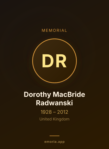 Memorial portrait of Dorothy MacBride Radwanski