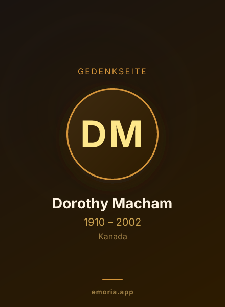 Gedenkportrait von Dorothy Macham