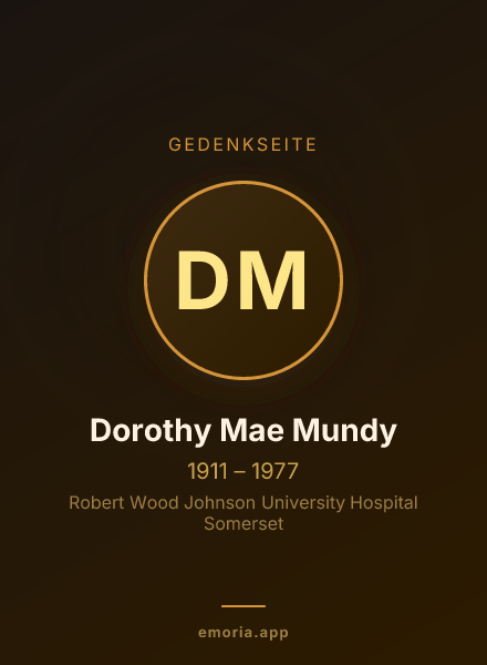 Gedenkportrait von Dorothy Mae Mundy