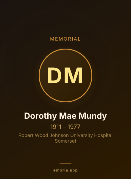 Memorial portrait of Dorothy Mae Mundy