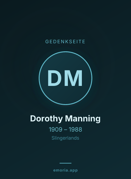 Gedenkportrait von Dorothy Manning