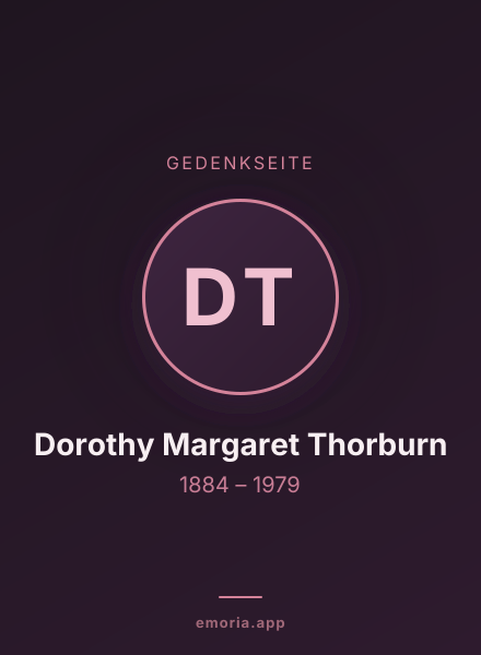 Gedenkportrait von Dorothy Margaret Thorburn