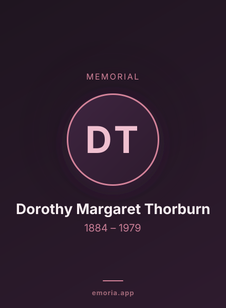 Memorial portrait of Dorothy Margaret Thorburn