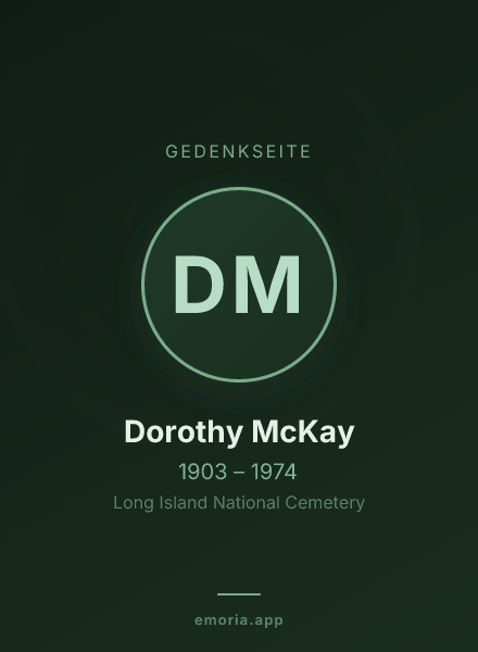 Gedenkportrait von Dorothy McKay