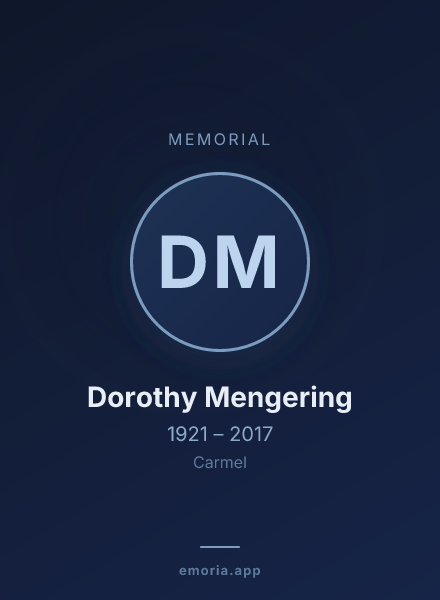 Memorial portrait of Dorothy Mengering