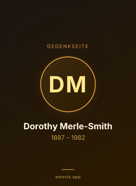 Gedenkportrait von Dorothy Merle-Smith