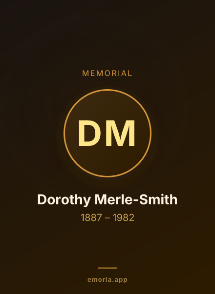 Memorial portrait of Dorothy Merle-Smith