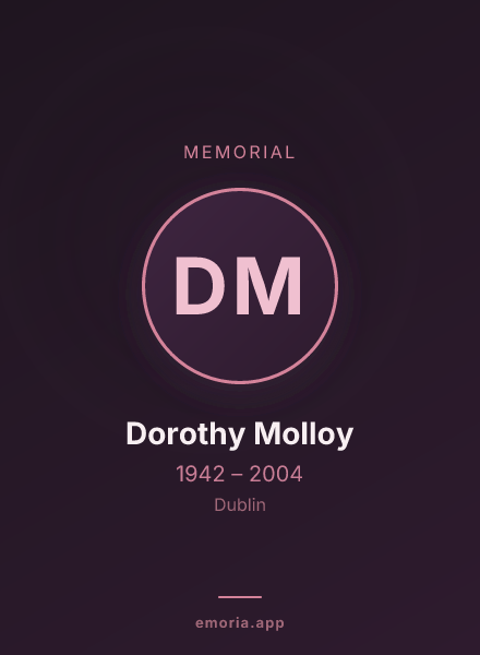 Memorial portrait of Dorothy Molloy