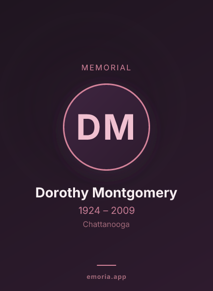 Memorial portrait of Dorothy Montgomery