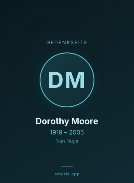 Gedenkportrait von Dorothy Moore