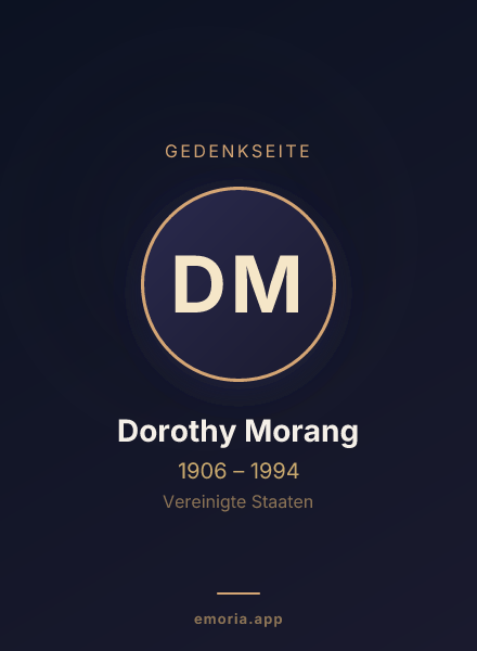 Gedenkportrait von Dorothy Morang